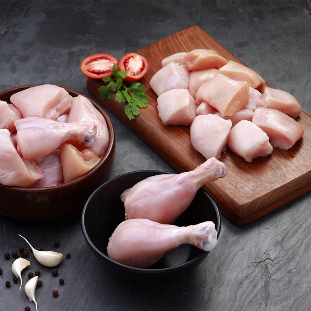 Whole Chicken Curry Cut Without Skin (900Gms-1kg)- Fresh & Chilled