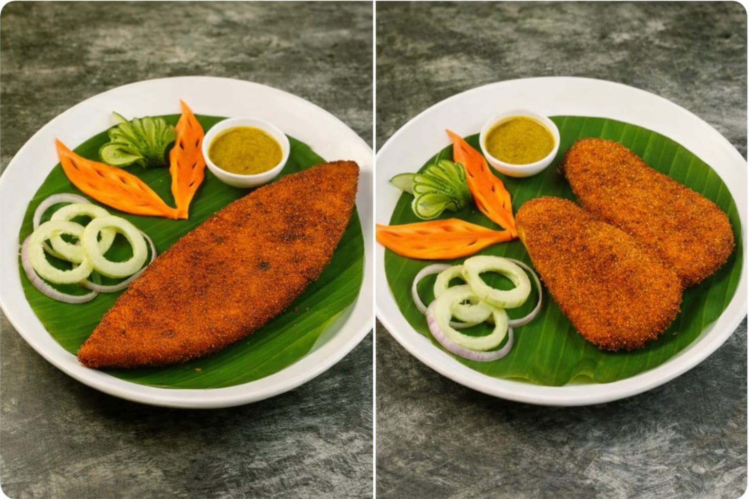 Mitra Cafe Diamond Fish Fry(2 Pcs)+Chicken Cutlet(3 Pcs)