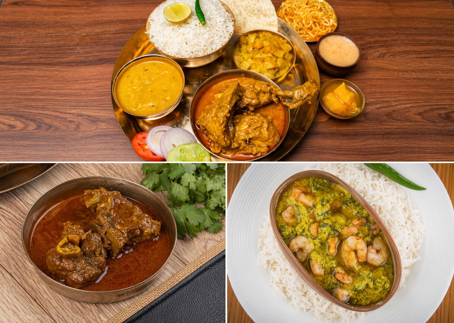 Kasturi Royal Triveni Non Veg Thali(Chicken+Mutton+Chingri)